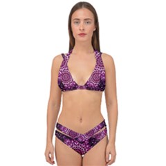 Background Abstract Texture Pattern Double Strap Halter Bikini Set by Sapixe