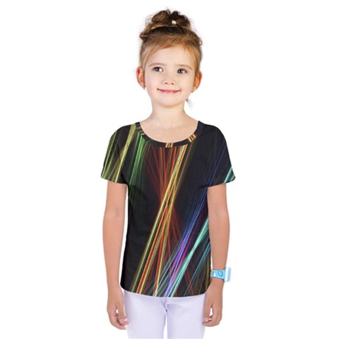 Lines Rays Background Light Kids  One Piece Tee by Sapixe