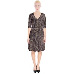 Abstract Pattern Graphics Wrap Up Cocktail Dress