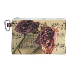 Sheet Music Manuscript Old Time Canvas Cosmetic Bag (large) by Sapixe