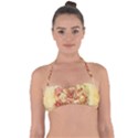 Vintage Digital Graphics Flower Halter Bandeau Bikini Top View1