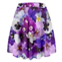 Graphic Background Pansy Easter High Waist Skirt View2