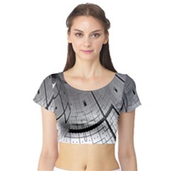 Graphic Design Background Short Sleeve Crop Top