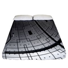 Graphic Design Background Fitted Sheet (Queen Size)