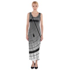 Graphic Design Background Fitted Maxi Dress
