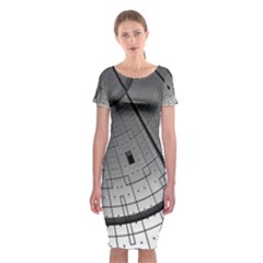 Graphic Design Background Classic Short Sleeve Midi Dress