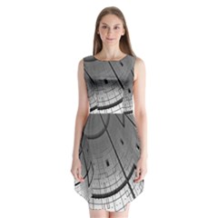 Graphic Design Background Sleeveless Chiffon Dress  