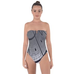 Graphic Design Background Tie Back One Piece Swimsuit