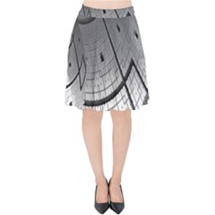 Graphic Design Background Velvet High Waist Skirt