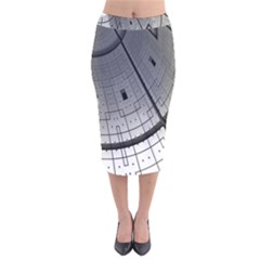 Graphic Design Background Velvet Midi Pencil Skirt