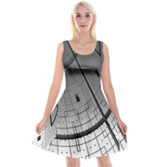 Graphic Design Background Reversible Velvet Sleeveless Dress