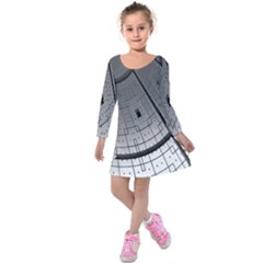 Graphic Design Background Kids  Long Sleeve Velvet Dress