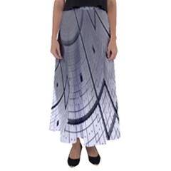 Graphic Design Background Flared Maxi Skirt