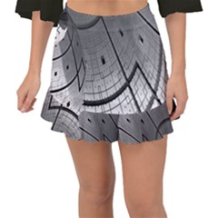 Graphic Design Background Fishtail Mini Chiffon Skirt