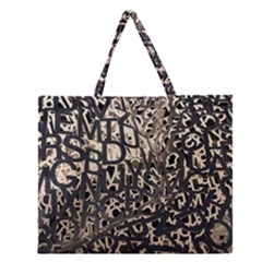 Pattern Design Texture Wallpaper Zipper Large Tote Bag