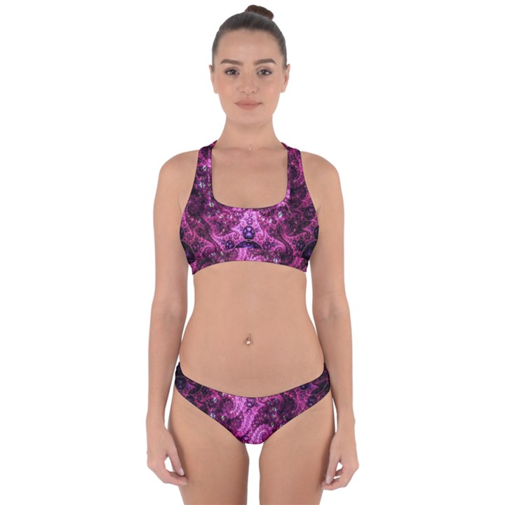 Fractal Art Digital Art Cross Back Hipster Bikini Set