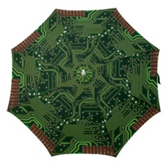 Board Computer Chip Data Processing Straight Umbrellas by Sapixe