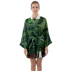 Board Computer Chip Data Processing Long Sleeve Kimono Robe