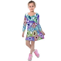 Board Interfaces Digital Global Kids  Long Sleeve Velvet Dress