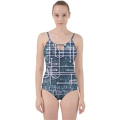 Board Circuit Control Center Cut Out Top Tankini Set