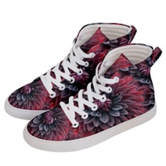 Flower Fractals Pattern Design Creative Women s Hi-top Skate Sneakers