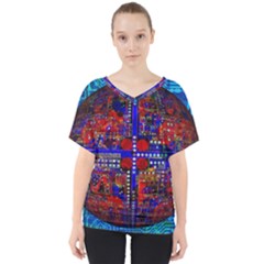 Board Interfaces Digital Global V-neck Dolman Drape Top