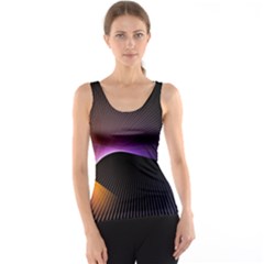 Star Graphic Rays Movement Pattern Tank Top by Sapixe