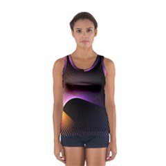 Star Graphic Rays Movement Pattern Sport Tank Top 