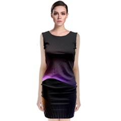 Star Graphic Rays Movement Pattern Sleeveless Velvet Midi Dress