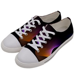 Star Graphic Rays Movement Pattern Women s Low Top Canvas Sneakers