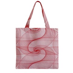 Red Pattern Abstract Background Zipper Grocery Tote Bag