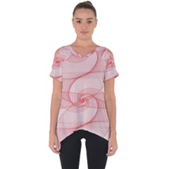 Red Pattern Abstract Background Cut Out Side Drop Tee