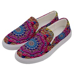 Background Fractals Surreal Design Men s Canvas Slip Ons