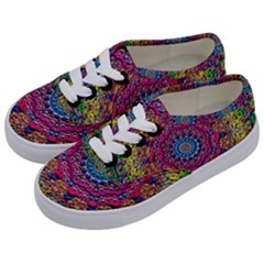 Background Fractals Surreal Design Kids  Classic Low Top Sneakers