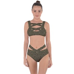 Texture Background Mandala Bandaged Up Bikini Set 