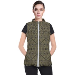 Texture Background Mandala Women s Puffer Vest by Sapixe