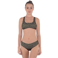 Texture Background Mandala Criss Cross Bikini Set