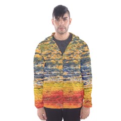 The Framework Drawing Color Texture Hooded Wind Breaker (men) by Sapixe