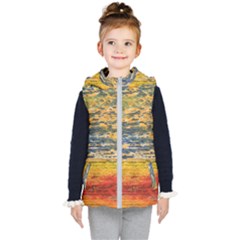 The Framework Drawing Color Texture Kid s Hooded Puffer Vest by Sapixe