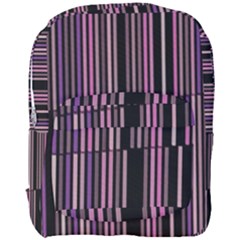 Shades Of Pink And Black Striped Pattern Full Print Backpack by yoursparklingshop