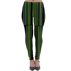 Shades Of Green Stripes Striped Pattern Lightweight Leggings by yoursparklingshop