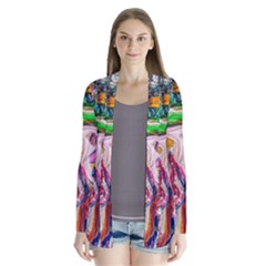 Budha Denied The Shine Of The World Drape Collar Cardigan by bestdesignintheworld