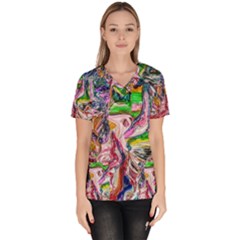 Budha Denied The Shine Of The World Scrub Top by bestdesignintheworld