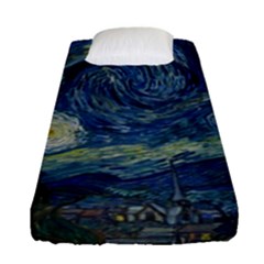 The Starry Night  Fitted Sheet (single Size) by Valentinaart