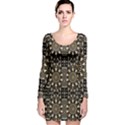 Wonderful Fantasy Pearl Flowers Landscape Long Sleeve Velvet Bodycon Dress View1