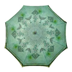 Music, Decorative Clef With Floral Elements Golf Umbrellas by FantasyWorld7