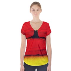 Colors And Fabrics 7 Short Sleeve Front Detail Top