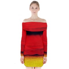 Colors And Fabrics 7 Long Sleeve Off Shoulder Dress