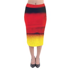 Colors And Fabrics 7 Velvet Midi Pencil Skirt