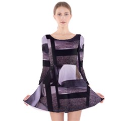Colors And Fabrics 27 Long Sleeve Velvet Skater Dress